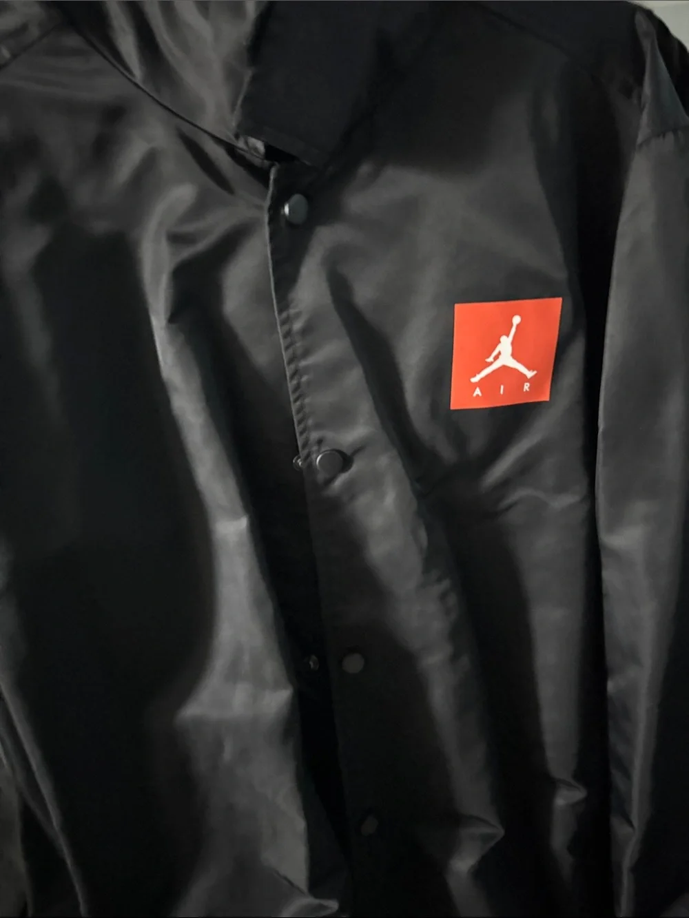 Jordan Black Windbreaker with Red Jumpman Square